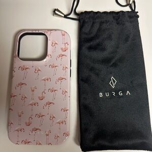 Burga Nostalgic Pink - Flamingos iPhone 14 Pro Case brand new